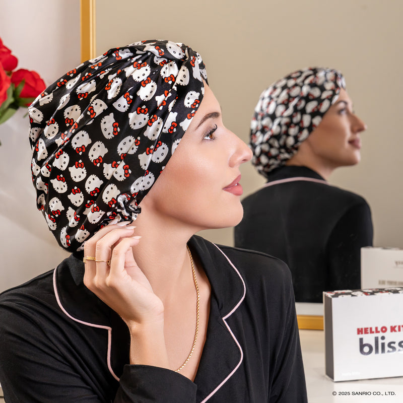 Blissy Bonnet - Hello Kitty - Hello Kitty Blissy Bonnet – Blissy Premium Silk