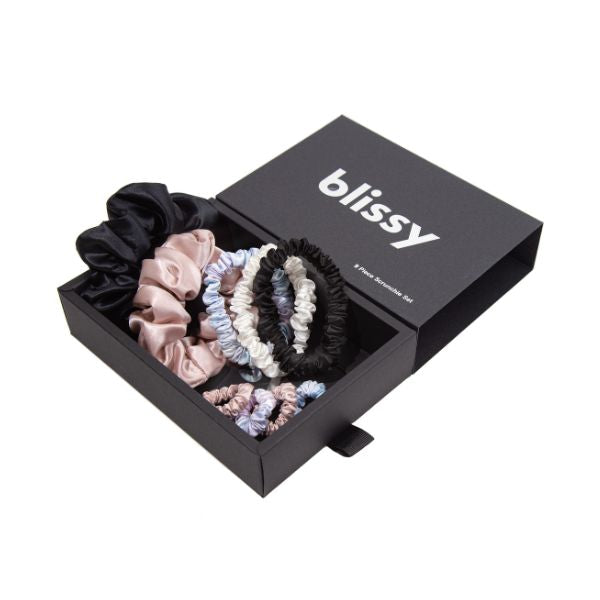 blissy silk scrunchie set