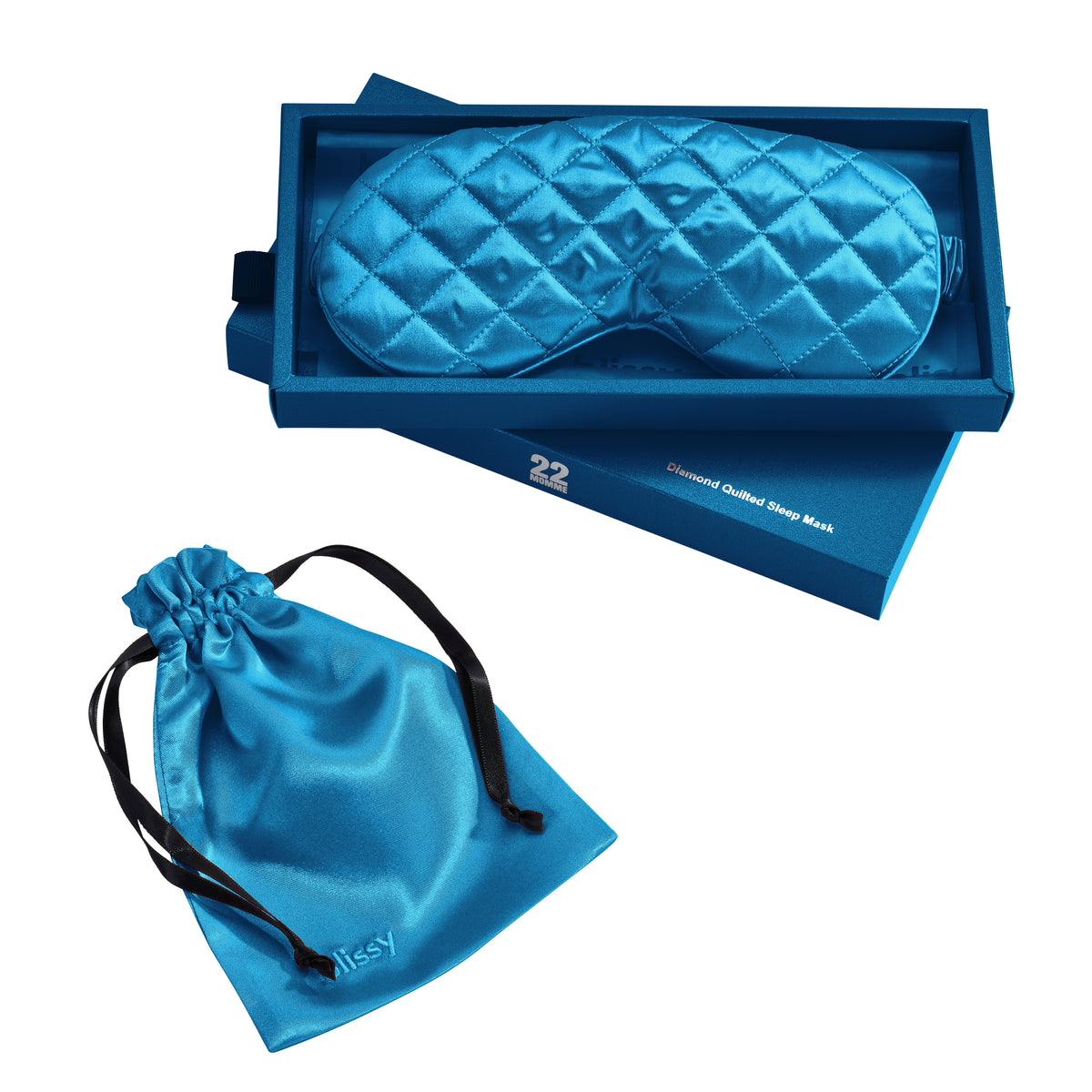 Aqua Mulberry Silk Sleep Mask – Blissy