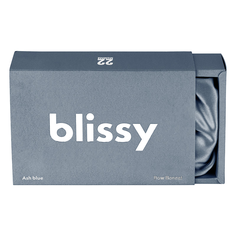 Blissy Bow Bonnet - Ash blue