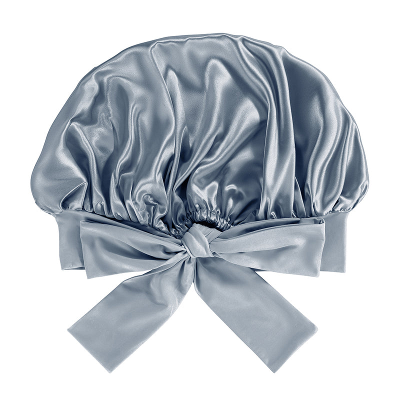 Blissy Bow Bonnet - Ash blue