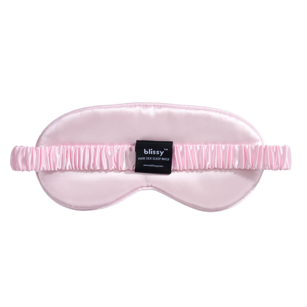 Blissy Blush Silk Sleep Mask Detail –