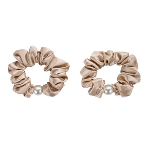 Blissy Pearl Scrunchies - Champagne