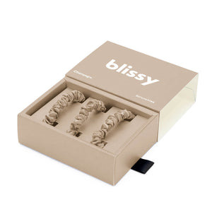 Blissy Skinny Scrunchies - Champagne