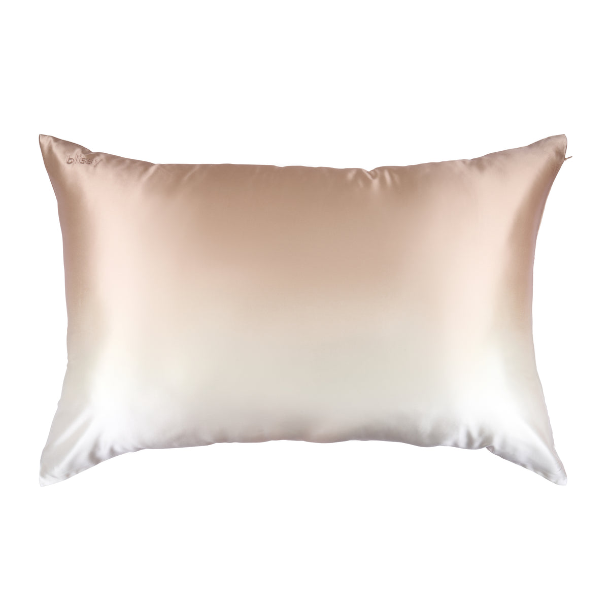 Blissy King Champagne Ombre Pillowcase Lifestyle – Mulberry Silk
