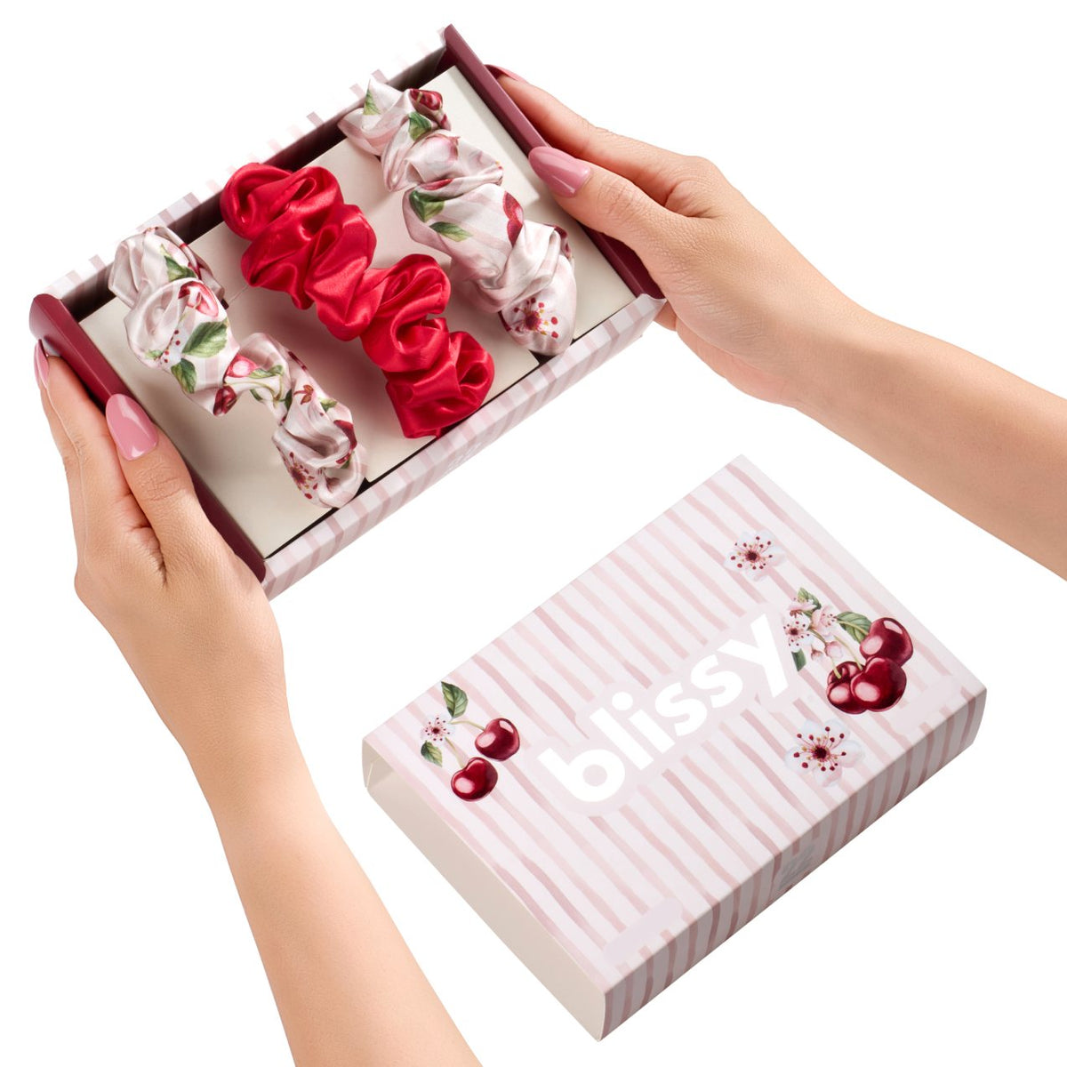 Blissy Cherry Blossom Blissy Scrunchies Lifestyle – Mulberry Silk