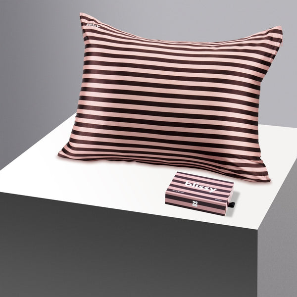 Blissy Standard Cherry Espresso Pillowcase – 22 Momme Mulberry Silk, 100% Silk