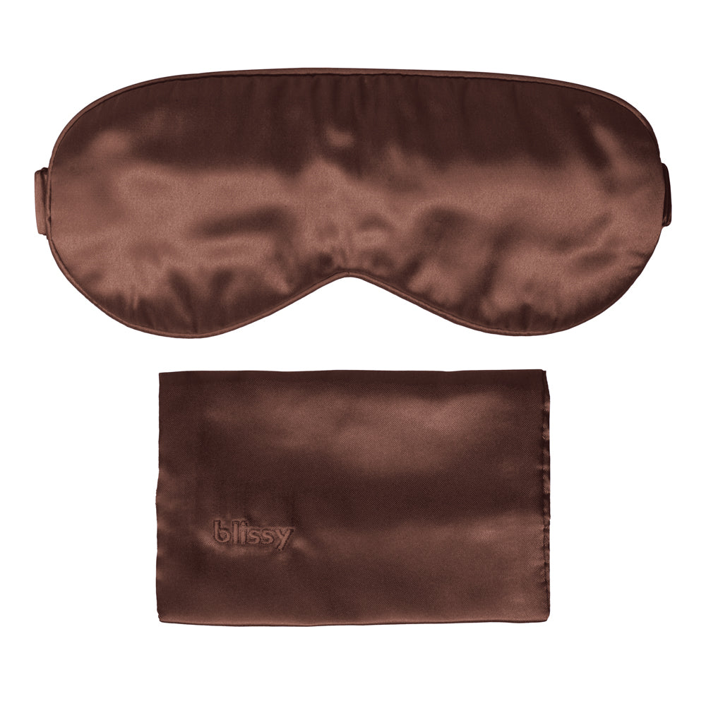 Chocolate Mulberry Silk Sleep Mask – Blissy