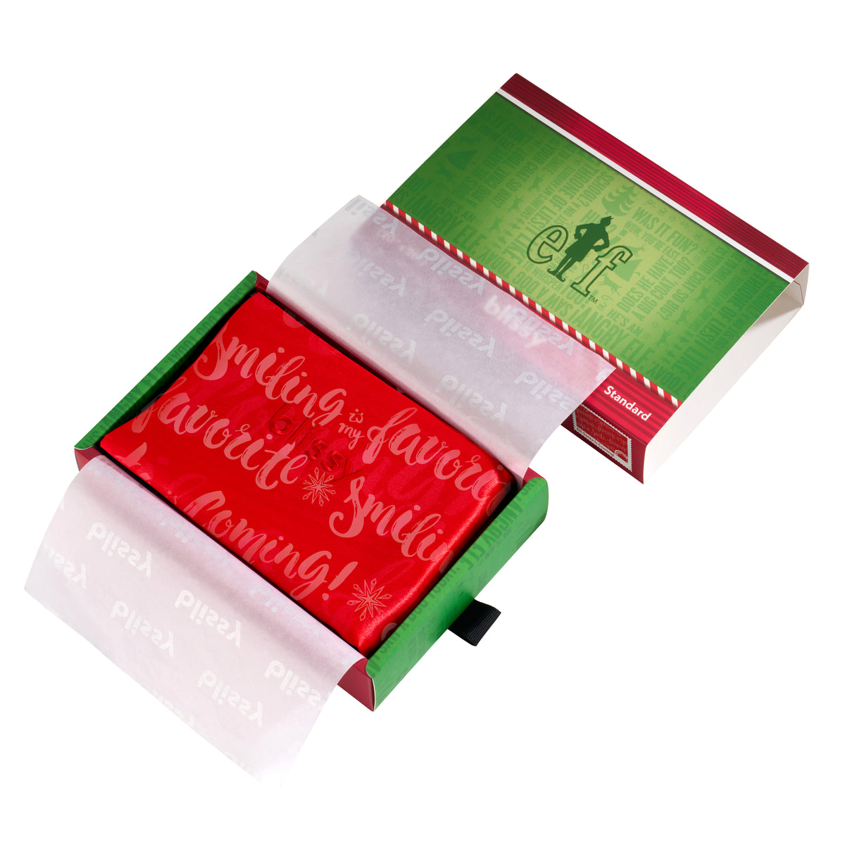 Blissy Elf “Santa Is Coming!” Silk Pillowcase Detail – King