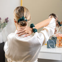 Blissy Pearl Scrunchies - Emerald