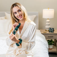 Blissy Pearl Scrunchies - Emerald
