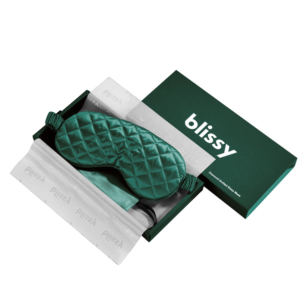 Blissy Emerald Sleep Mask Lifestyle – Mulberry Silk