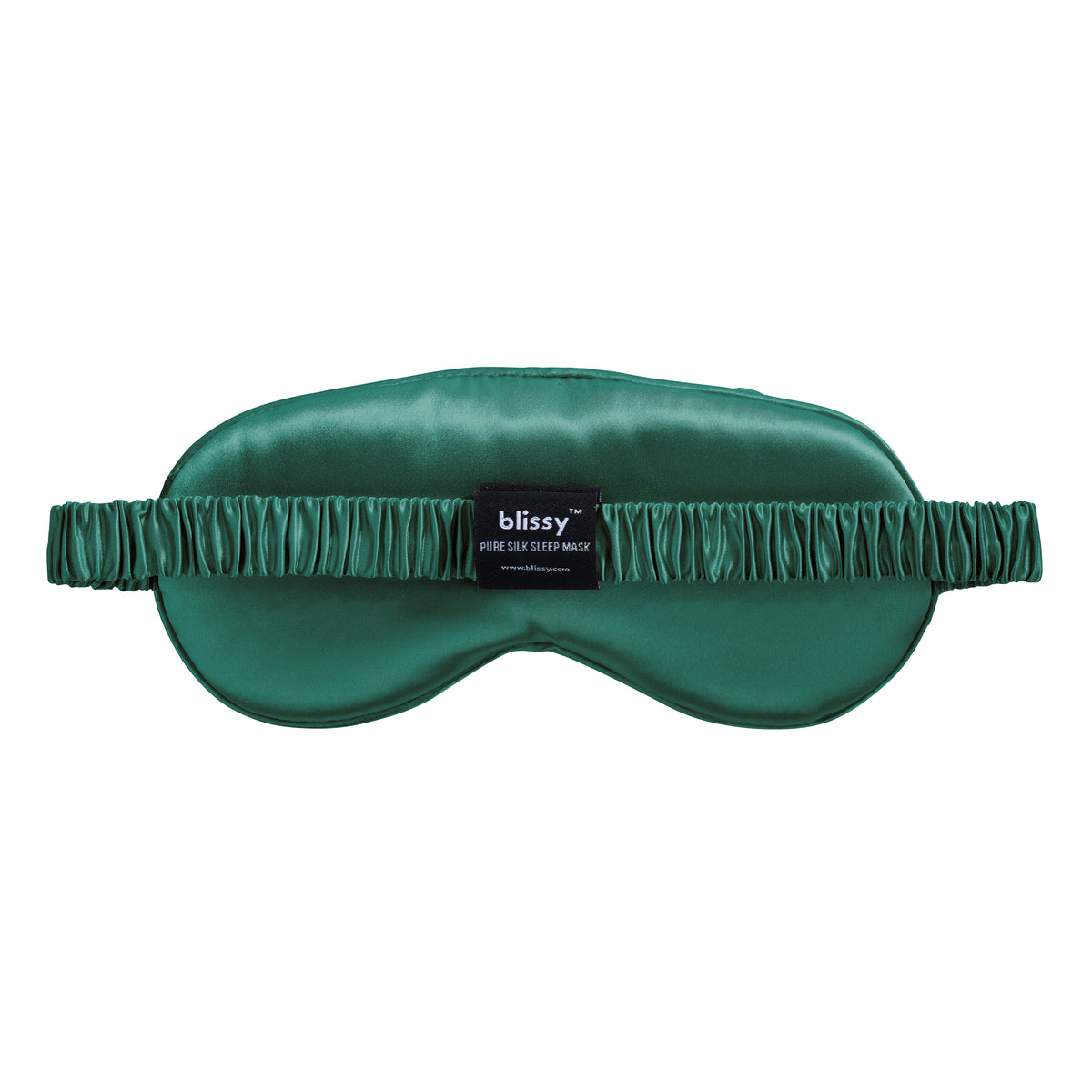 Blissy Emerald Silk Sleep Mask Detail –