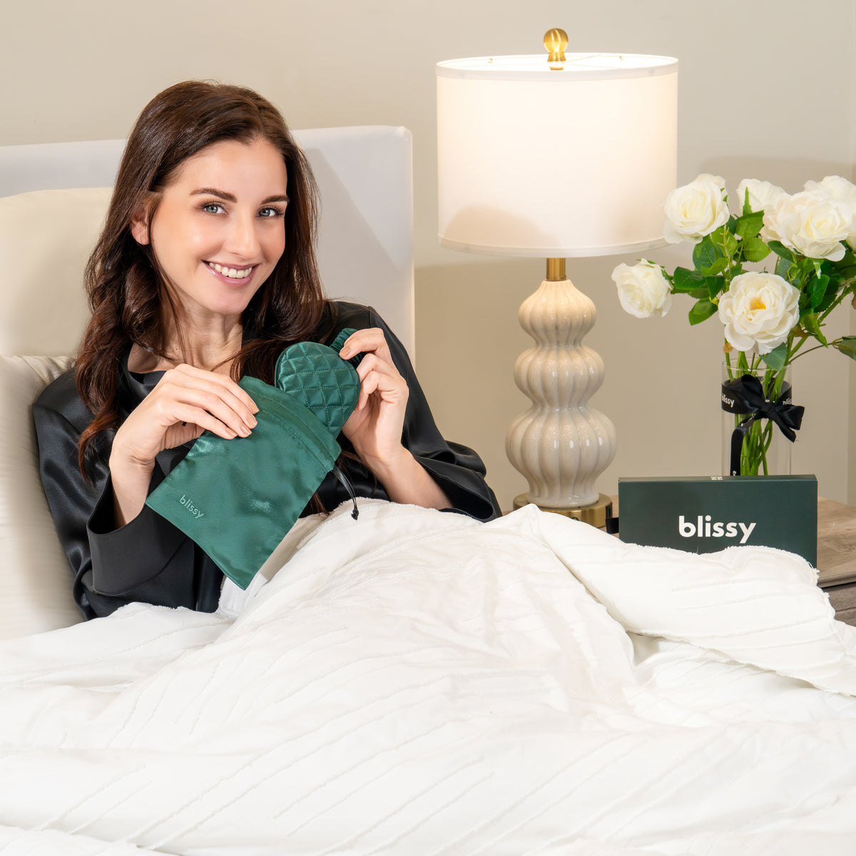 Blissy Mulberry Silk Sleep Mask – Emerald