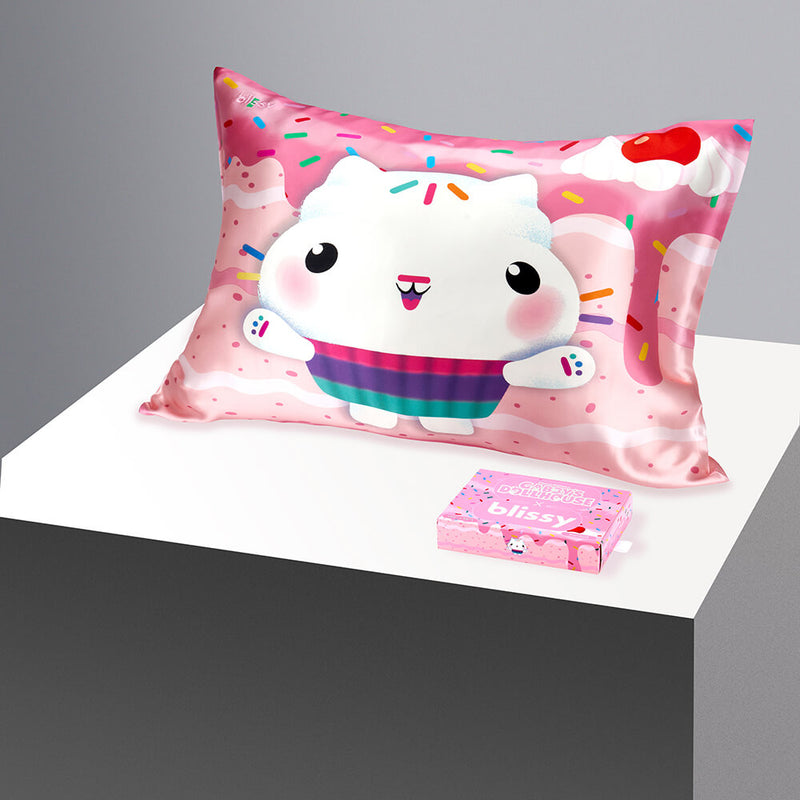 Pillowcase - Gabby's Dollhouse - Cakey Cat - Youth - Blissy Gabby'S Dollhouse Pillowcase – 22 Momme Mulberry Silk, 100% Silk