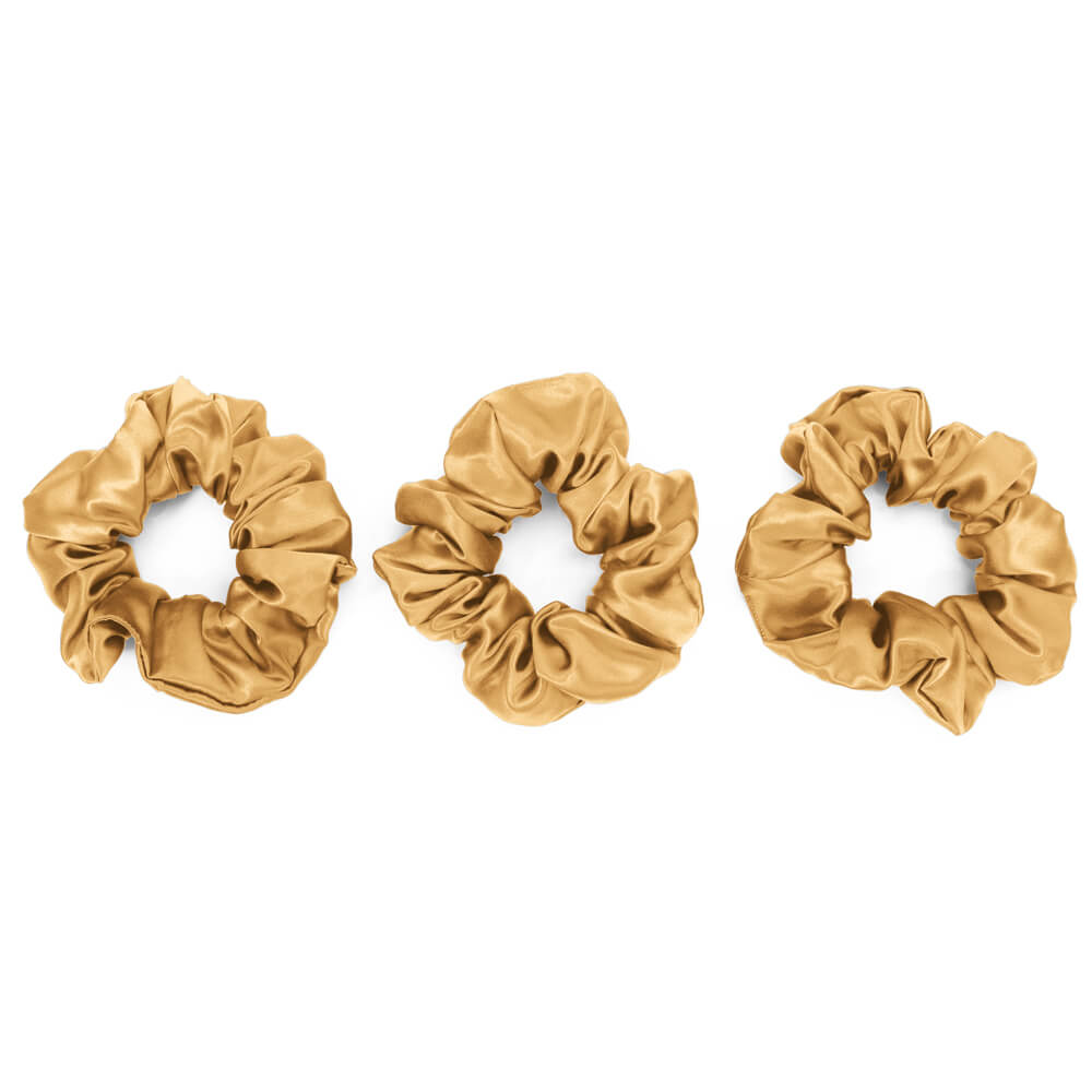 Blissy Mulberry Silk Blissy Scrunchies – Gold