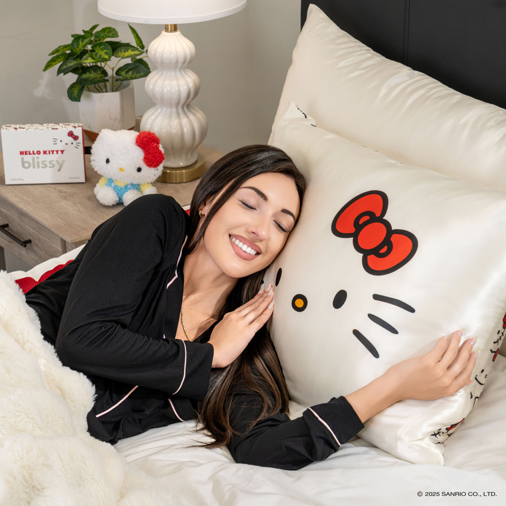Blissy Mulberry Silk Pillowcase – Hello Kitty- Queen