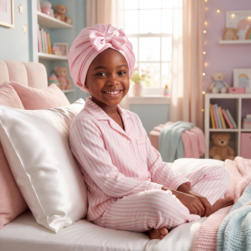 Blissy Junior Bow Bonnet - Blush