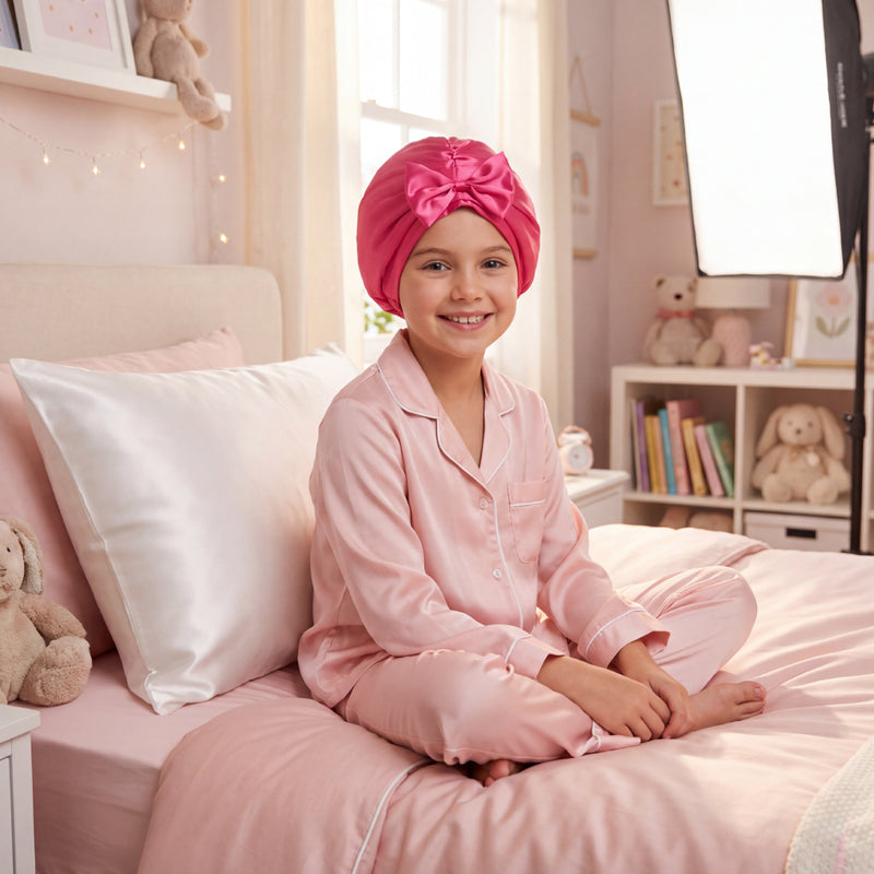 Blissy Junior Bow Bonnet - Hibiscus