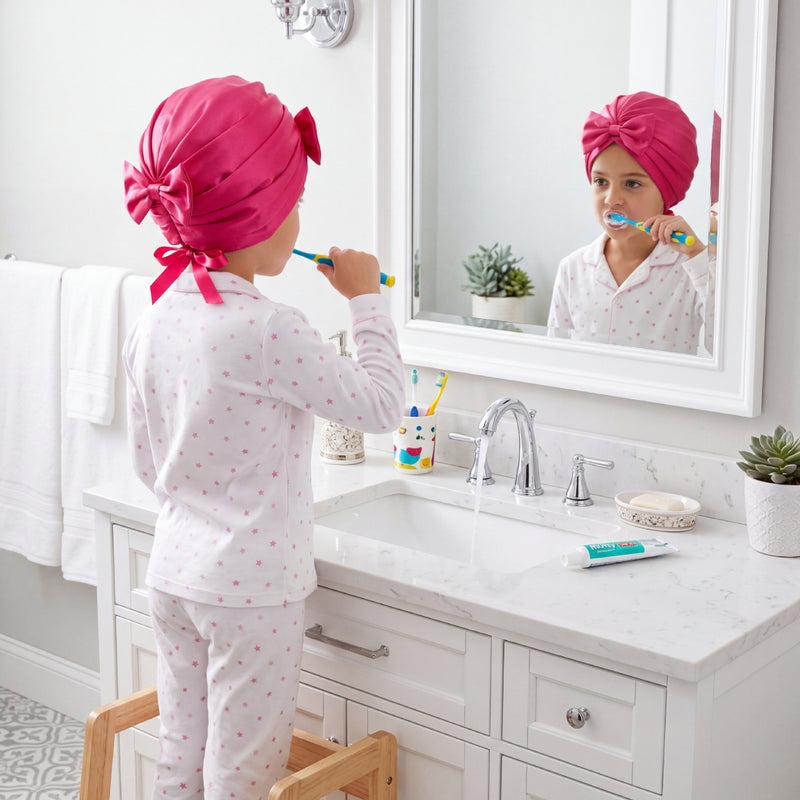 Blissy Junior Bow Bonnet - Hibiscus
