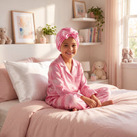 Blissy Junior Bow Bonnet - Pink Tie Dye
