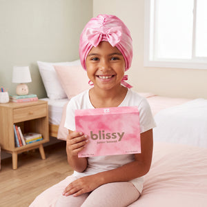 Blissy Junior Bow Bonnet - Pink Tie Dye