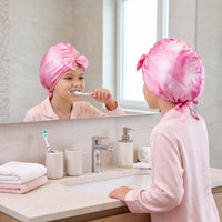 Blissy Junior Bow Bonnet - Pink Tie Dye