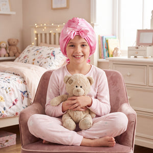 Blissy Junior Bow Bonnet - Pink Tie Dye