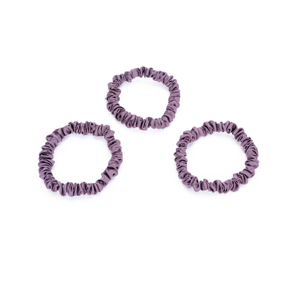 Blissy Lavender Blissy Skinny Scrunchies Lifestyle – Mulberry Silk