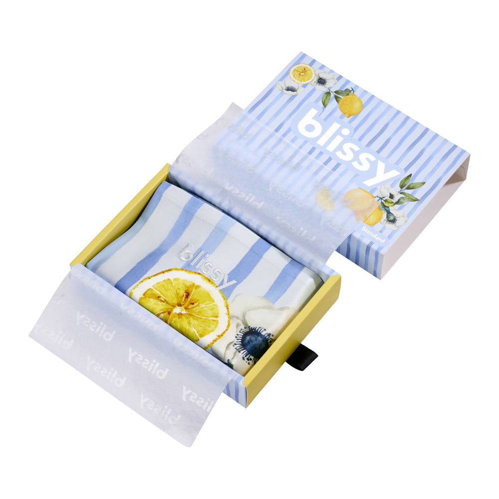 Lemon Bloom Mulberry Silk Pillowcase – Blissy Standard
