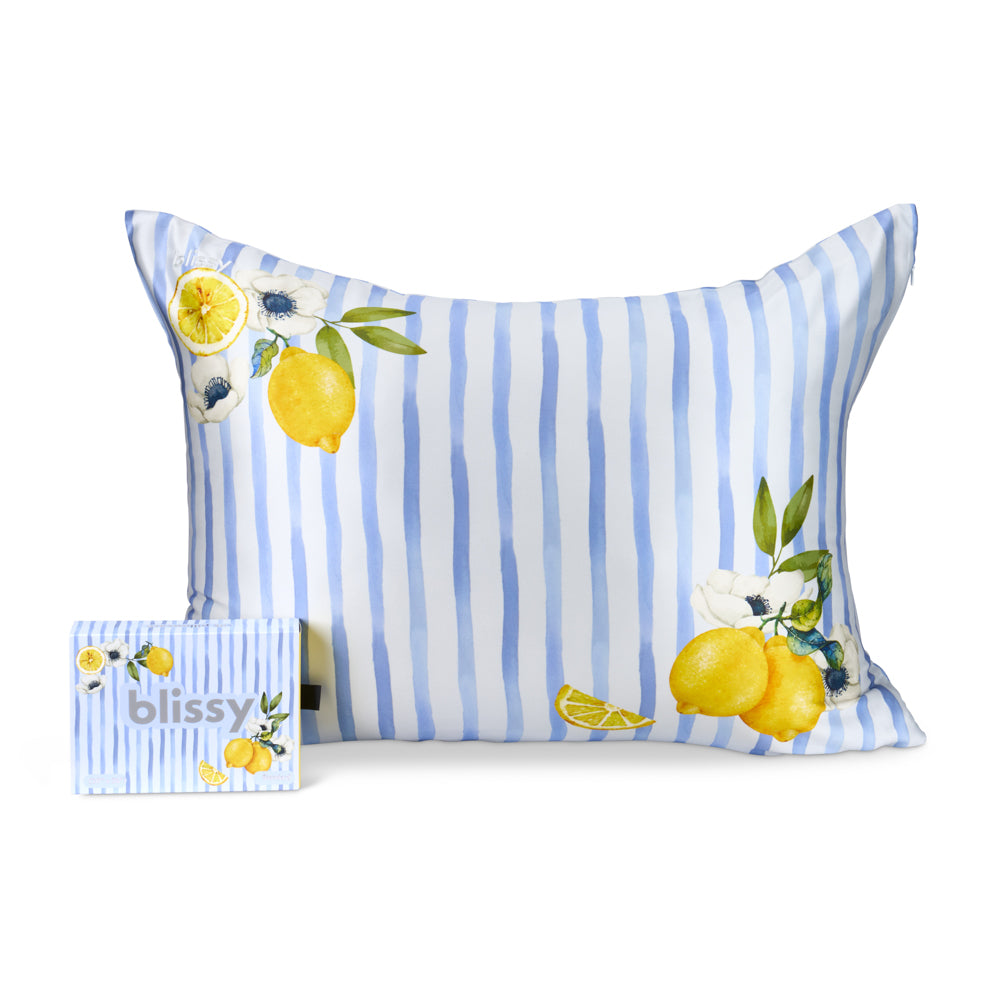 Lemon Bloom Mulberry Silk Pillowcase – Blissy Queen