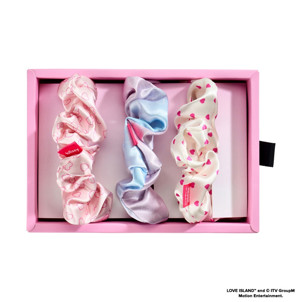 Blissy Love Island™ Silk Blissy Scrunchies Detail –