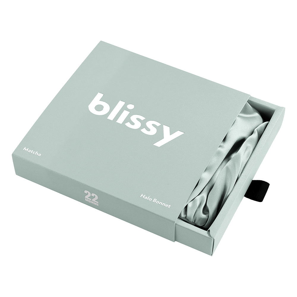 Blissy Mulberry Silk Blissy Halo Bonnet – Matcha