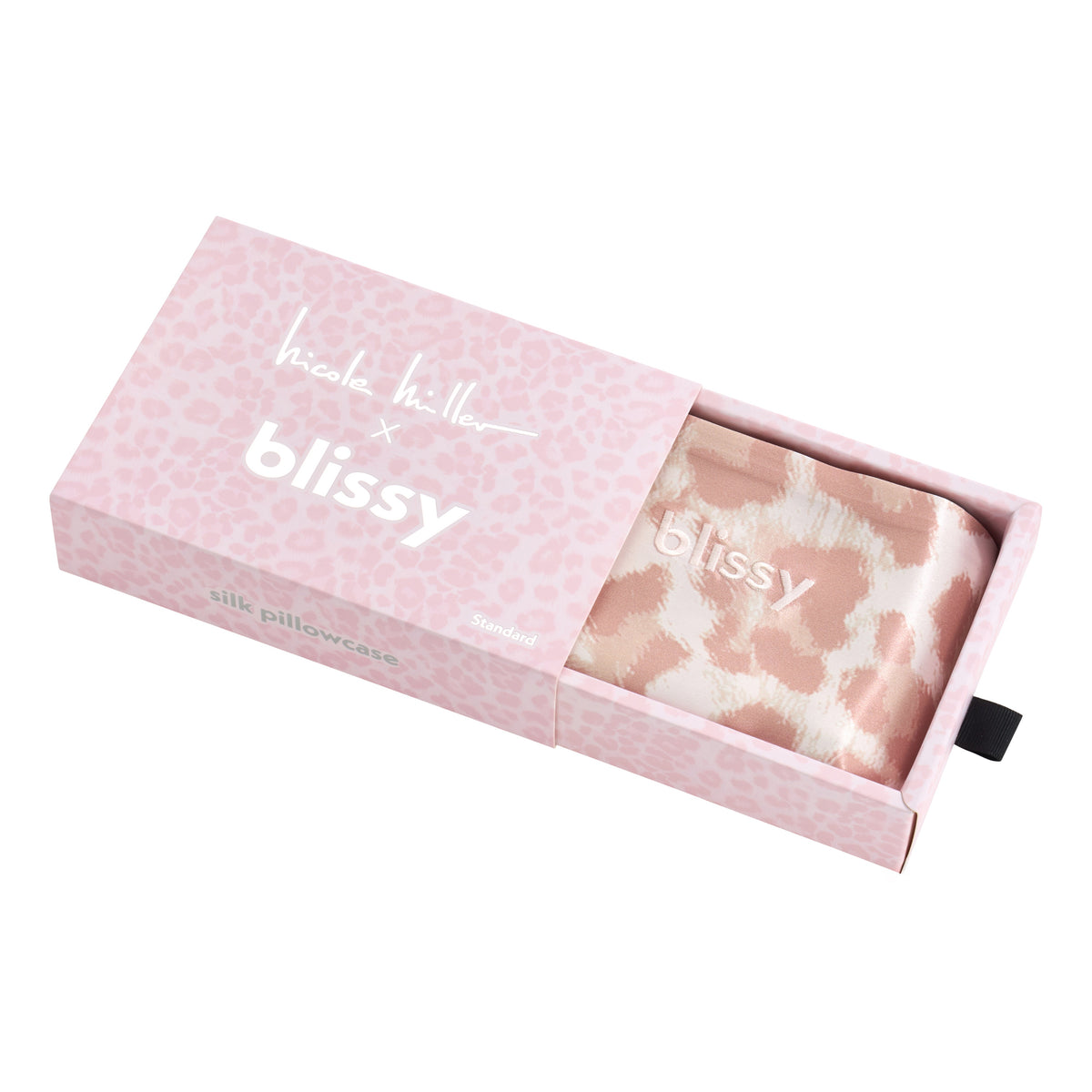Blissy Mauve Cheetah Silk Pillowcase Detail – Standard