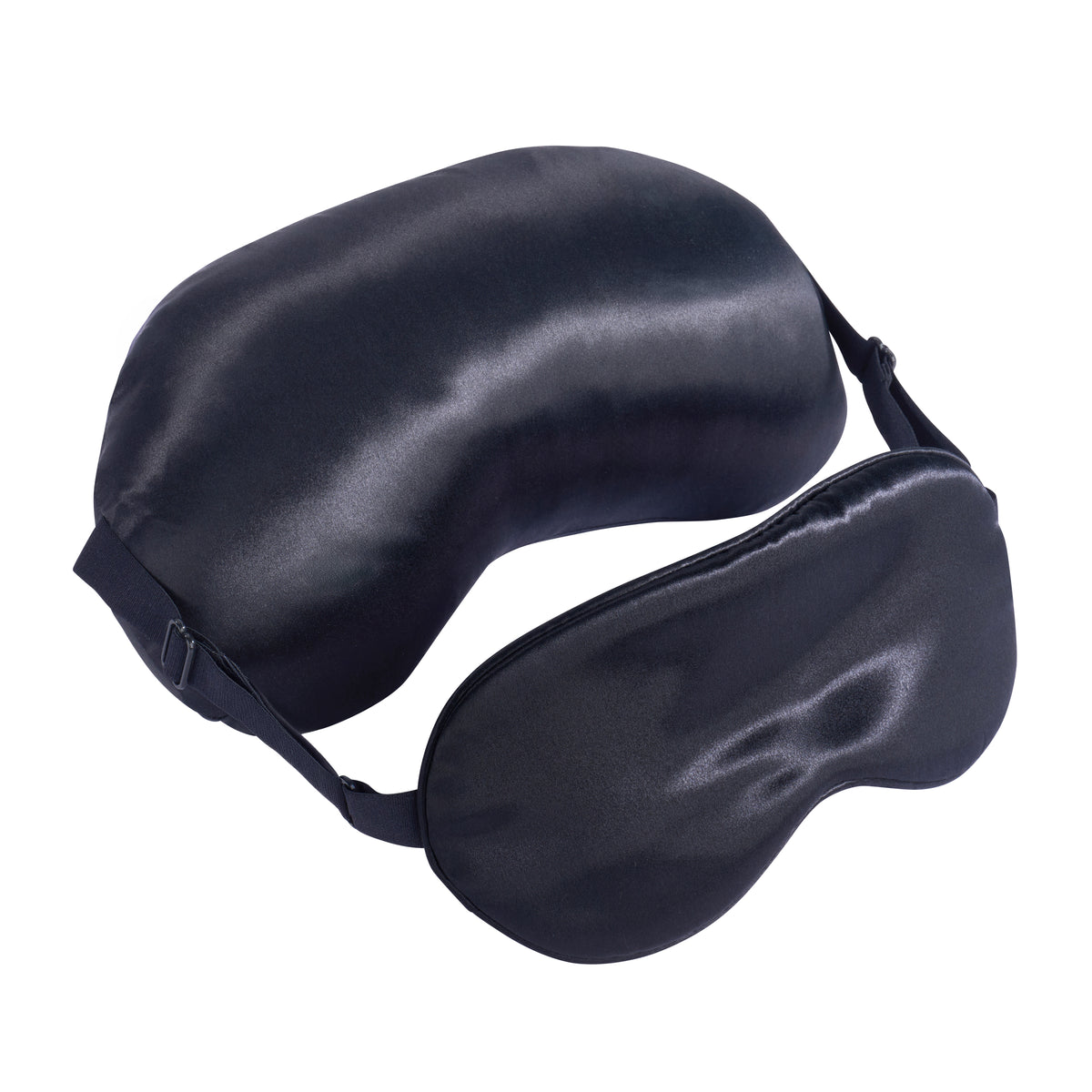 Sleep Mask & Travel Pillow - Black