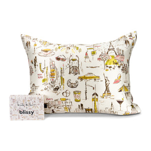 Pillowcase - Nicole Miller - NY  to Paris - Queen