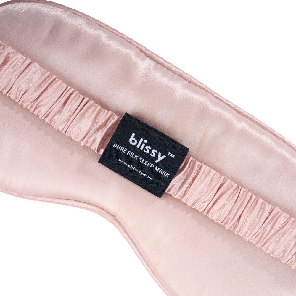 Blissy Olive You Silk Sleep Mask Detail –