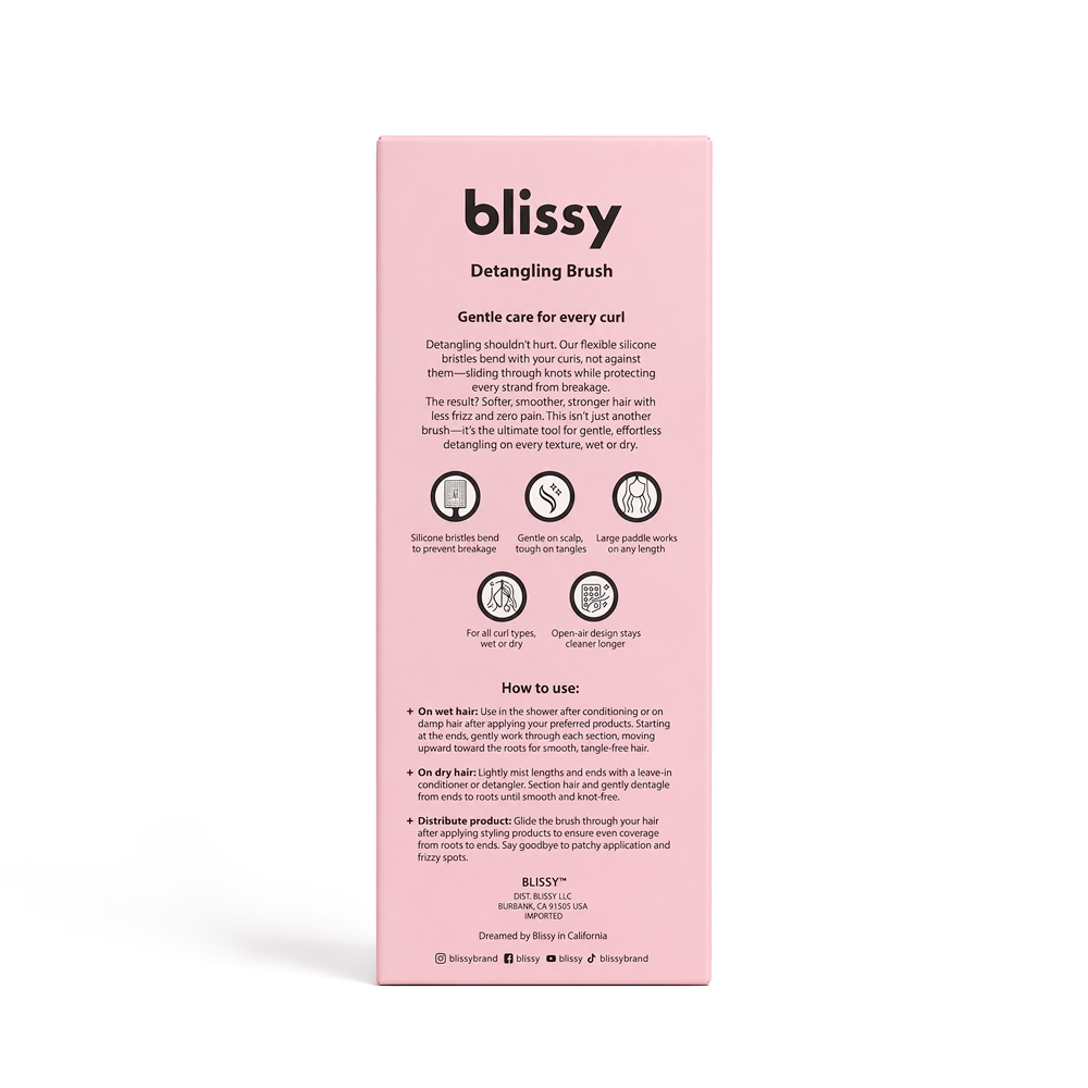 Blissy Detangling Brush - Pink