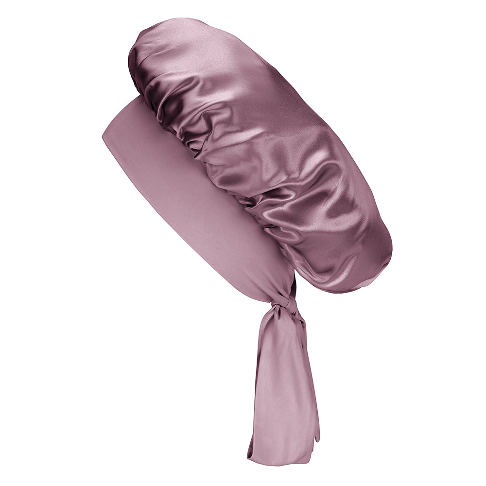 Plum Mulberry Silk Blissy Bow Bonnet – Blissy