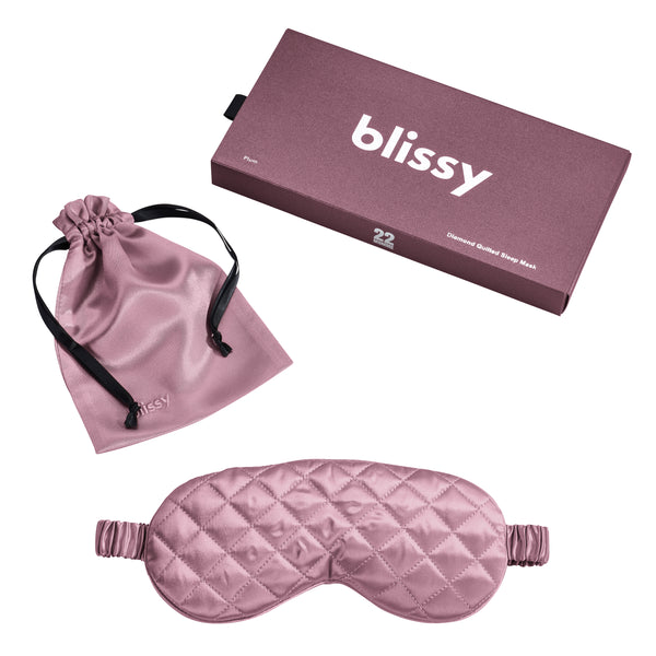 Blissy Plum Sleep Mask – 22 Momme Mulberry Silk, 100% Silk