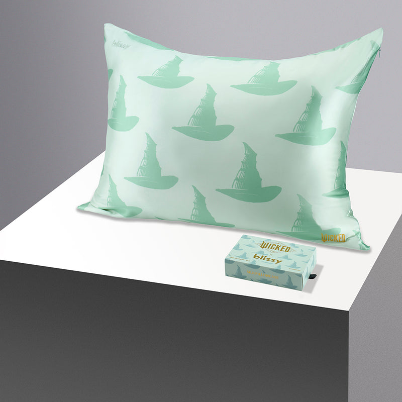 Pillowcase - Wicked - Positively Green - Standard - Blissy King Wicked Pillowcase – 22 Momme Mulberry Silk, 100% Silk