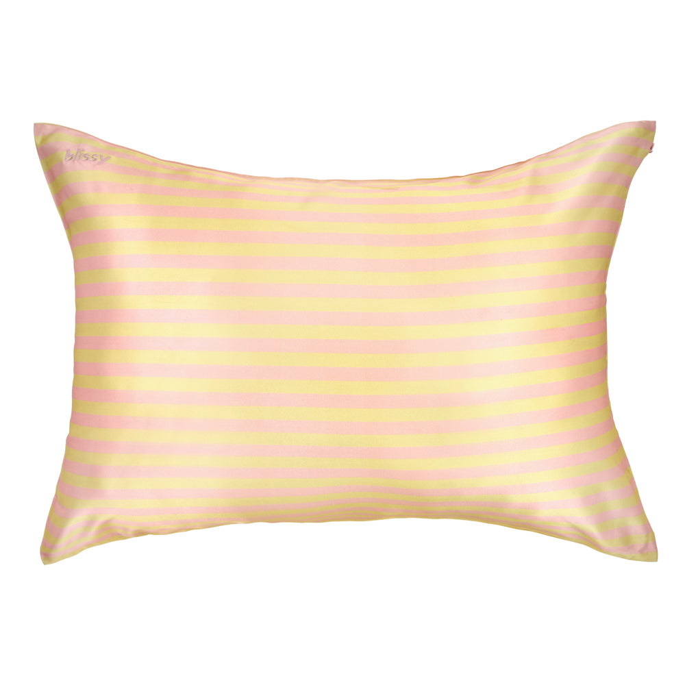 Sherbet Striped Mulberry Silk Pillowcase – Blissy King