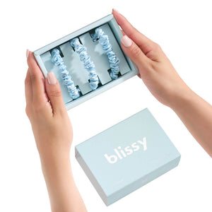 Blissy Skinny Scrunchies - Sky Blue
