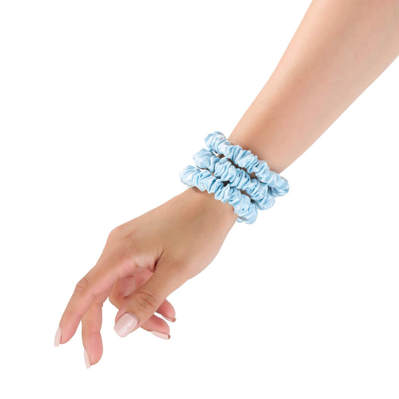 Blissy Skinny Scrunchies - Sky Blue