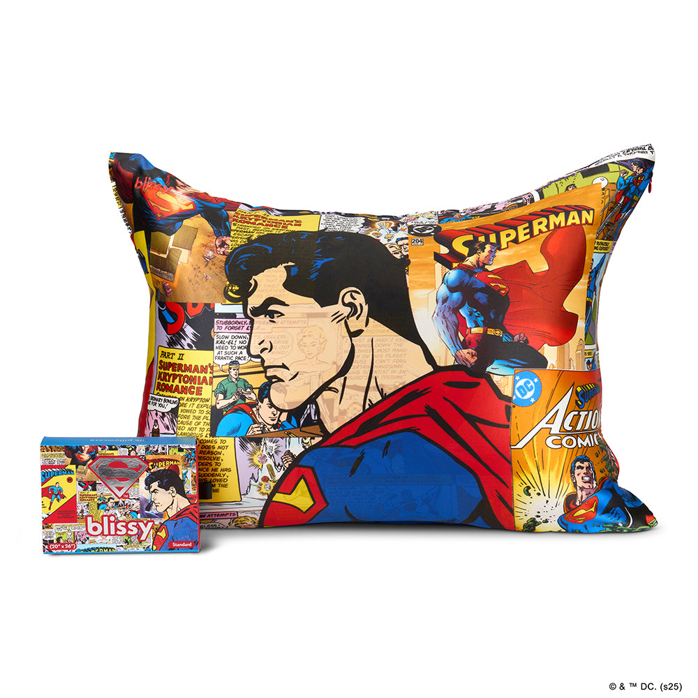Superman Comic Mulberry Silk Pillowcase – Blissy