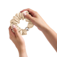 Blissy Pearl Scrunchies - Taupe