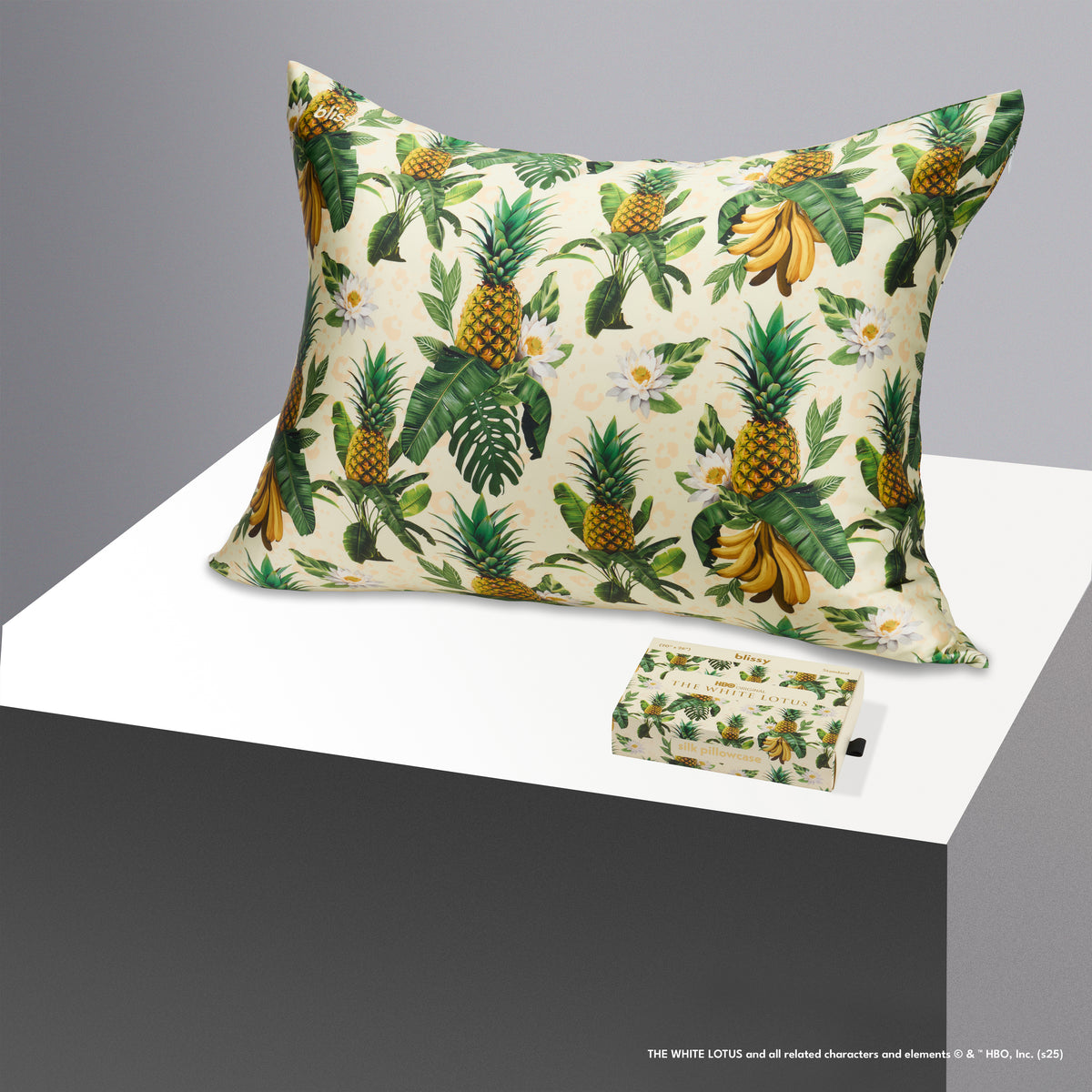 Blissy King White Lotus Pillowcase – 22 Momme Mulberry Silk, 100% Silk