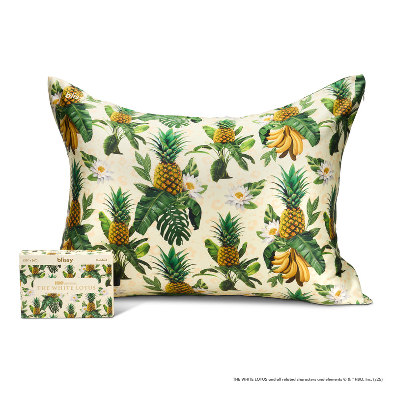 Pillowcase - White Lotus - Pineapple - Queen