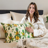 Pillowcase - White Lotus - Pineapple - Queen