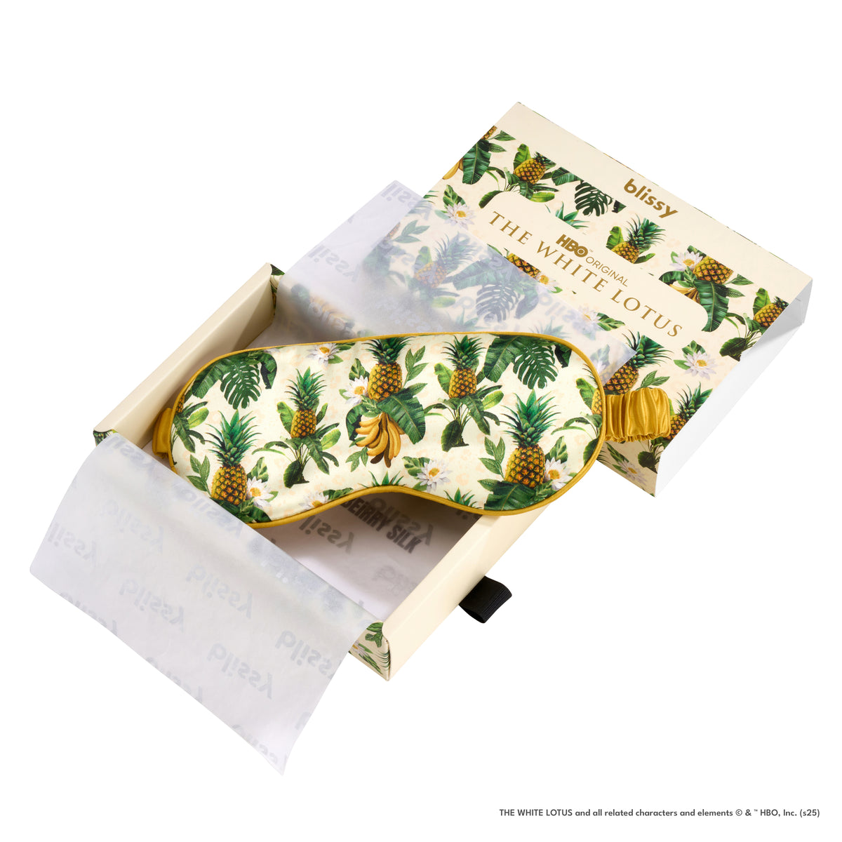 Blissy White Lotus Sleep Mask Lifestyle – Mulberry Silk